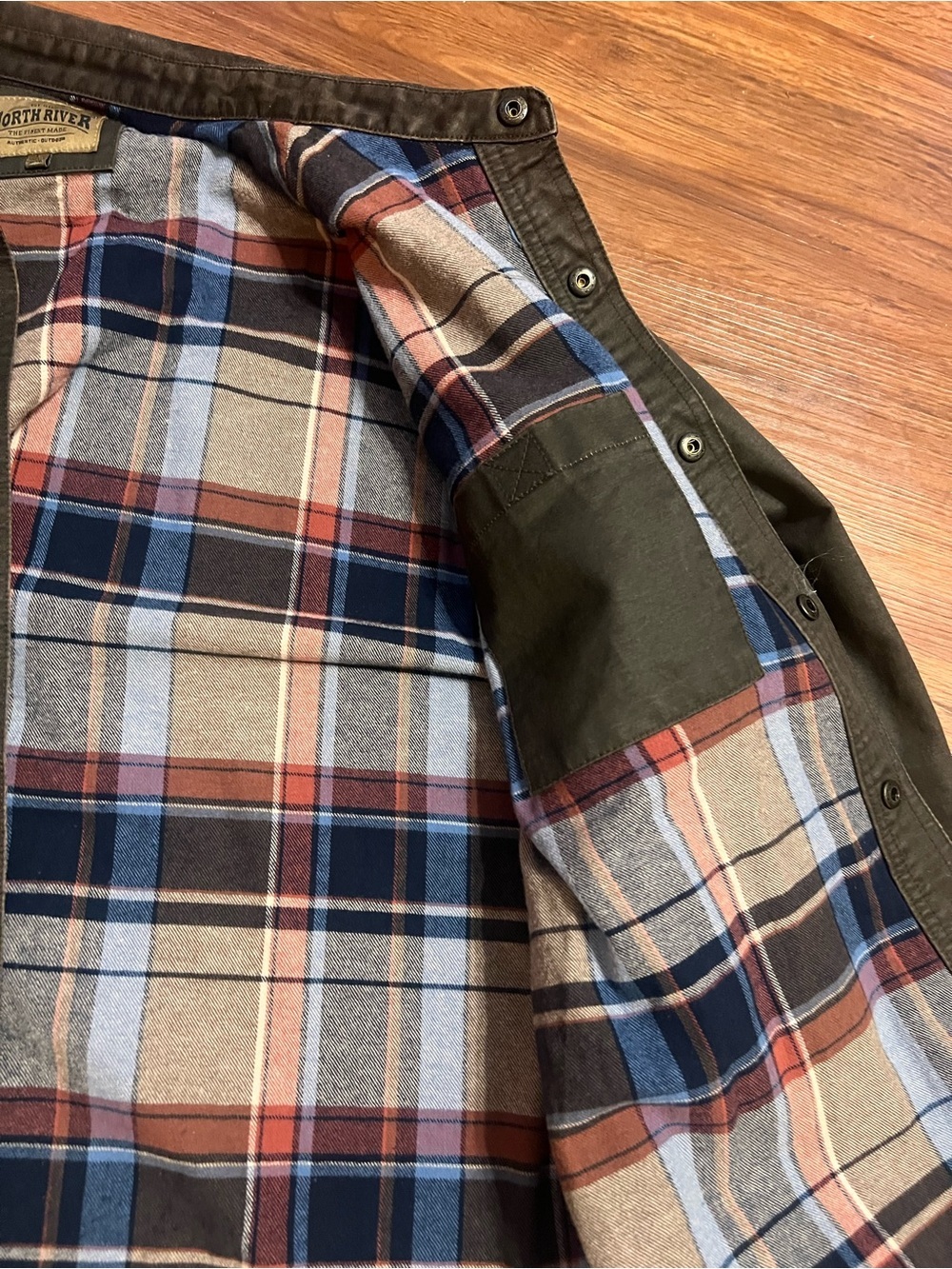 North River Coated Shacket dark gray Long-Sleeve shirt jacket size L - Picture 11 of 14